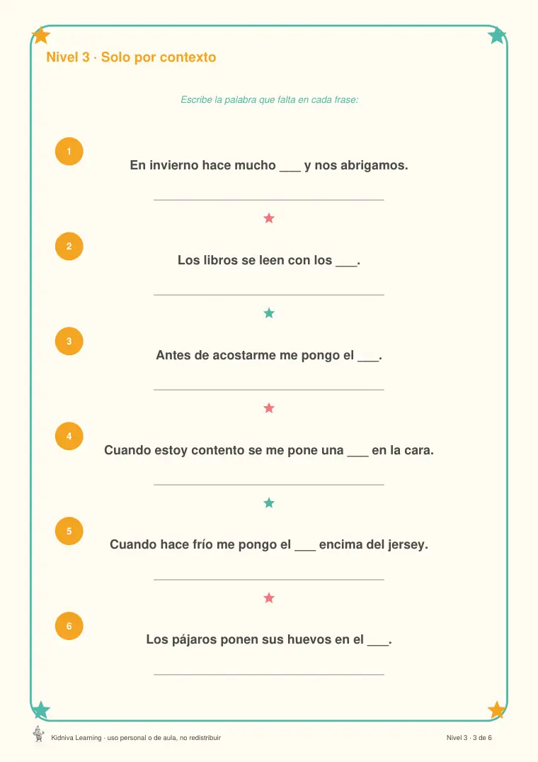 Página de muestra 3 de Completa la Frase