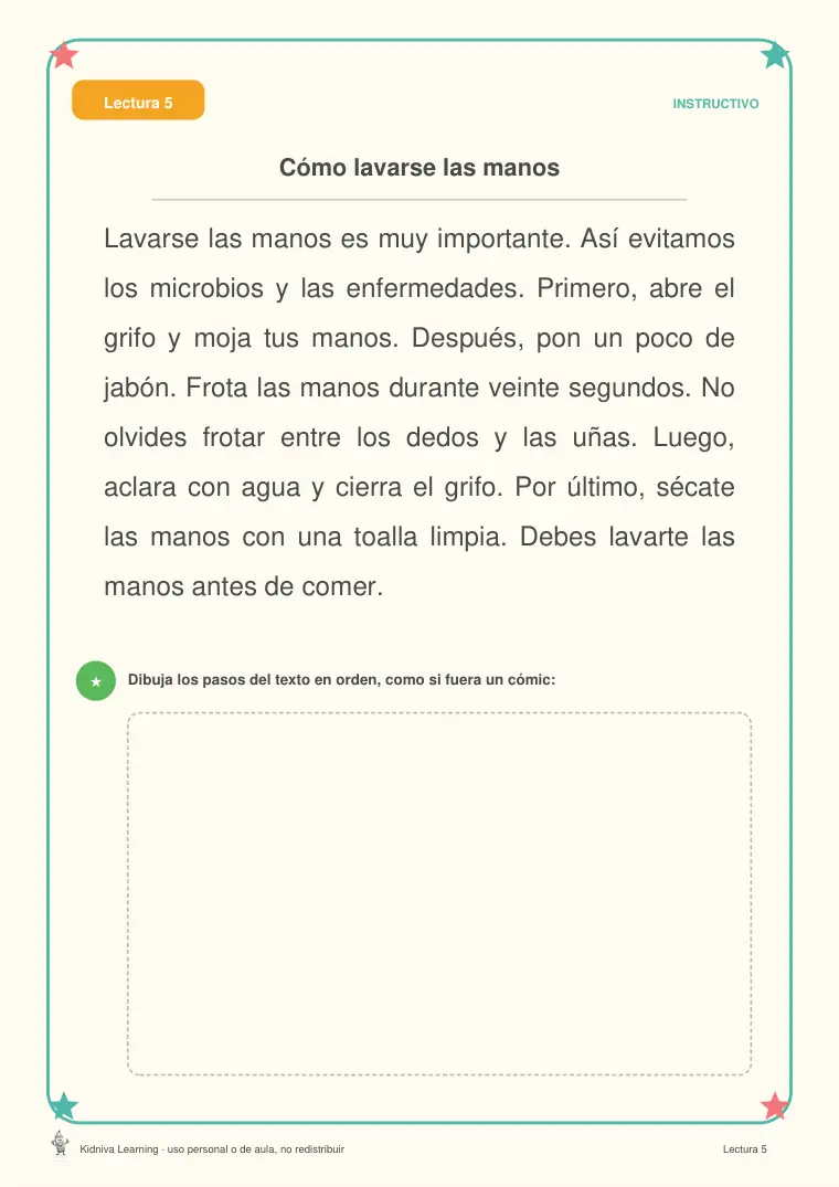 Página de muestra 1 de Comprensión Lectora 1