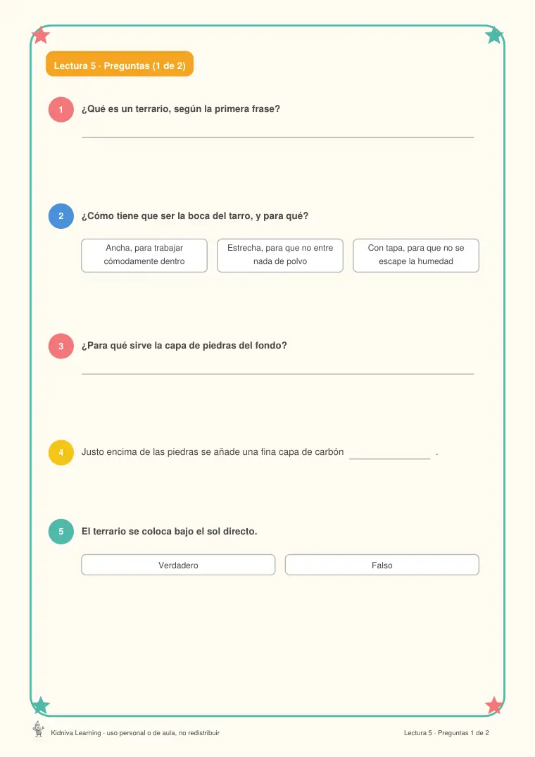 Página de muestra 1 de Comprensión Lectora 3