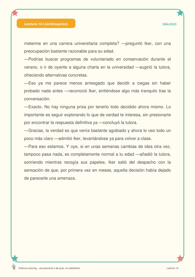 Página de muestra 3 de Comprensión Lectora 5