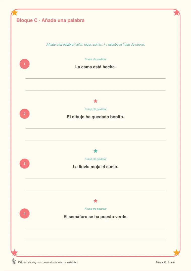 Página de muestra 3 de ¡Invento Mis Propias Frases!