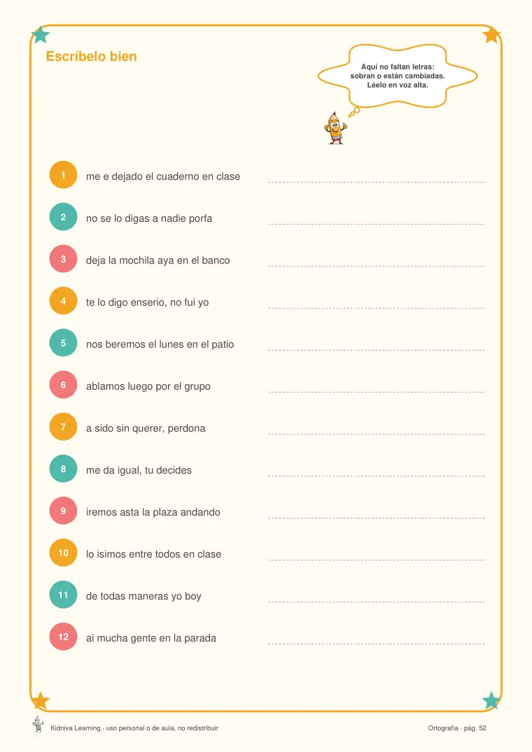 Página de muestra 3 de Deberes de Lengua 6