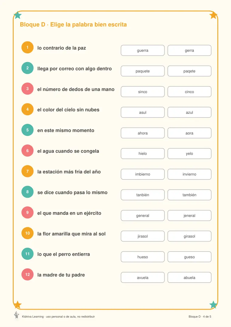 Página de muestra 2 de ¡Escucho y Escribo!