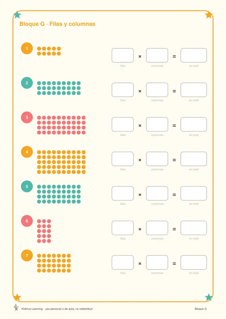 Página de muestra 3 de Multiplicar por Dos Cifras