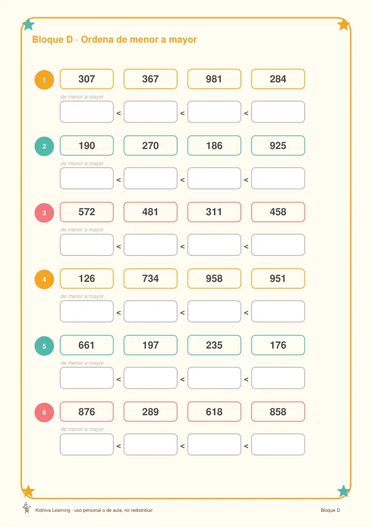 Página de muestra 2 de Los Números hasta el 999