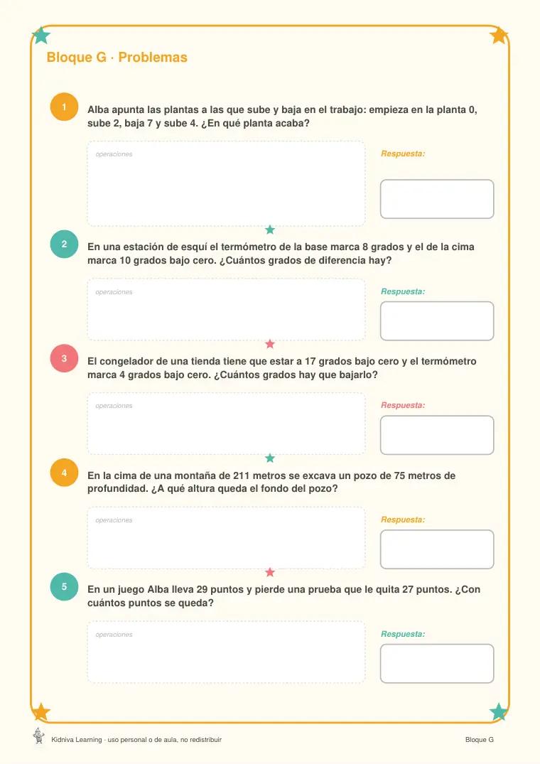 Página de muestra 3 de Los Números Enteros