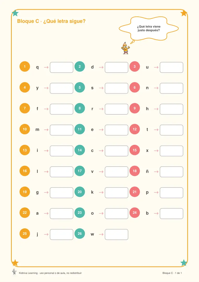 Página de muestra 2 de ¡En Orden Alfabético!
