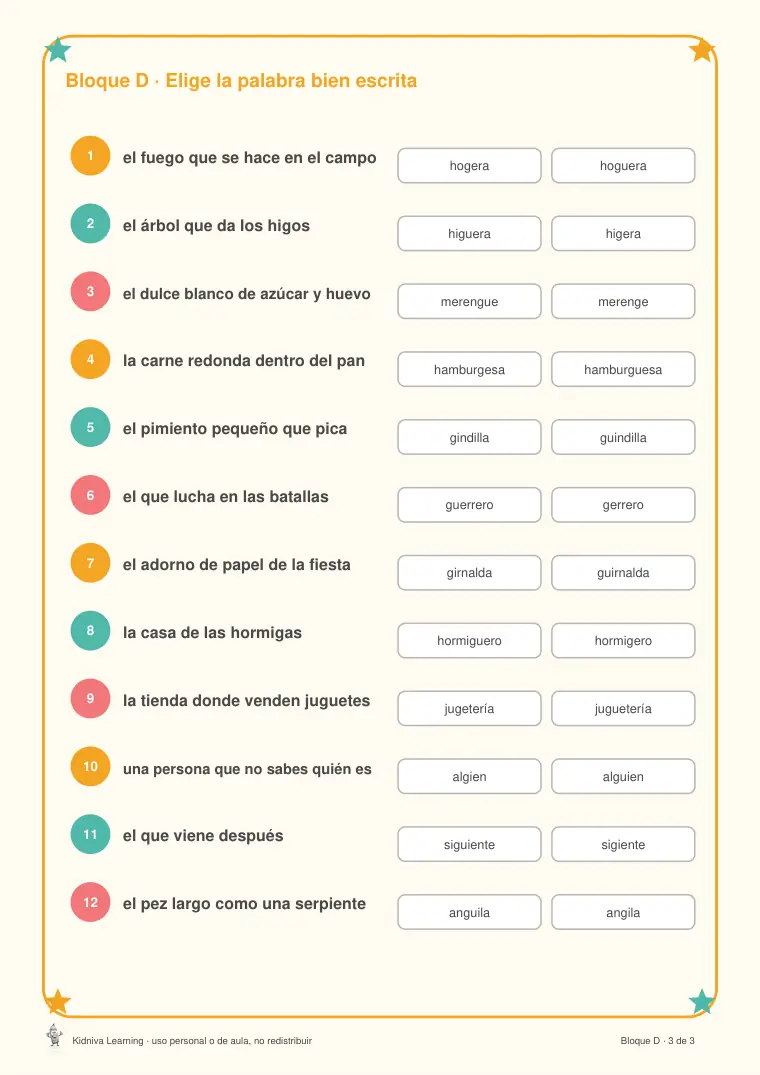 Página de muestra 2 de Z, G y M: Ortografía con Truco
