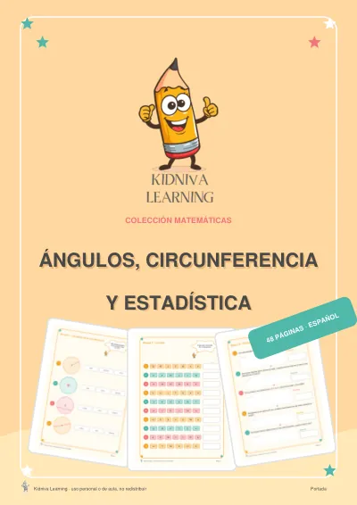 Portada de Ángulos, Circunferencia y Estadística