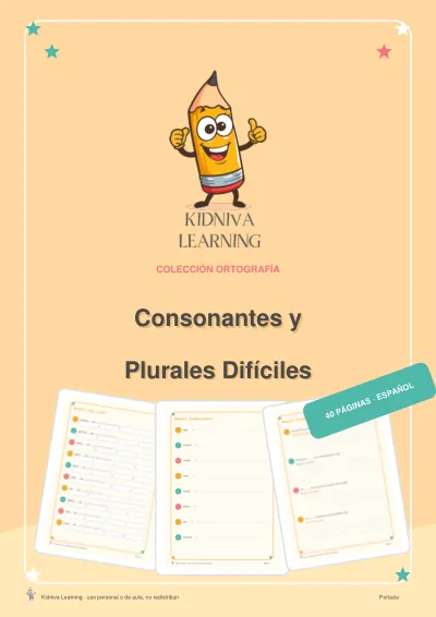 Portada de Consonantes y Plurales Difíciles