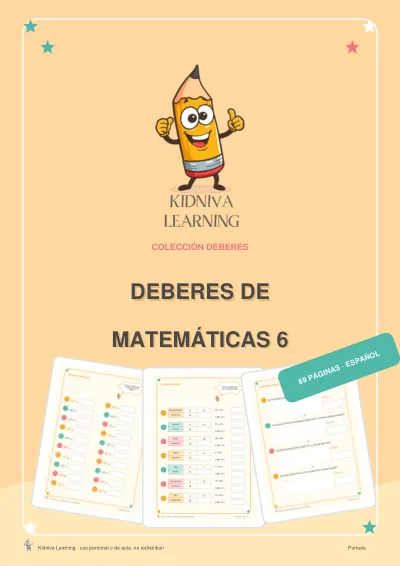 Portada de Deberes de Matemáticas 6