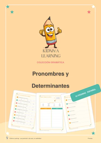 Portada de Pronombres y Determinantes